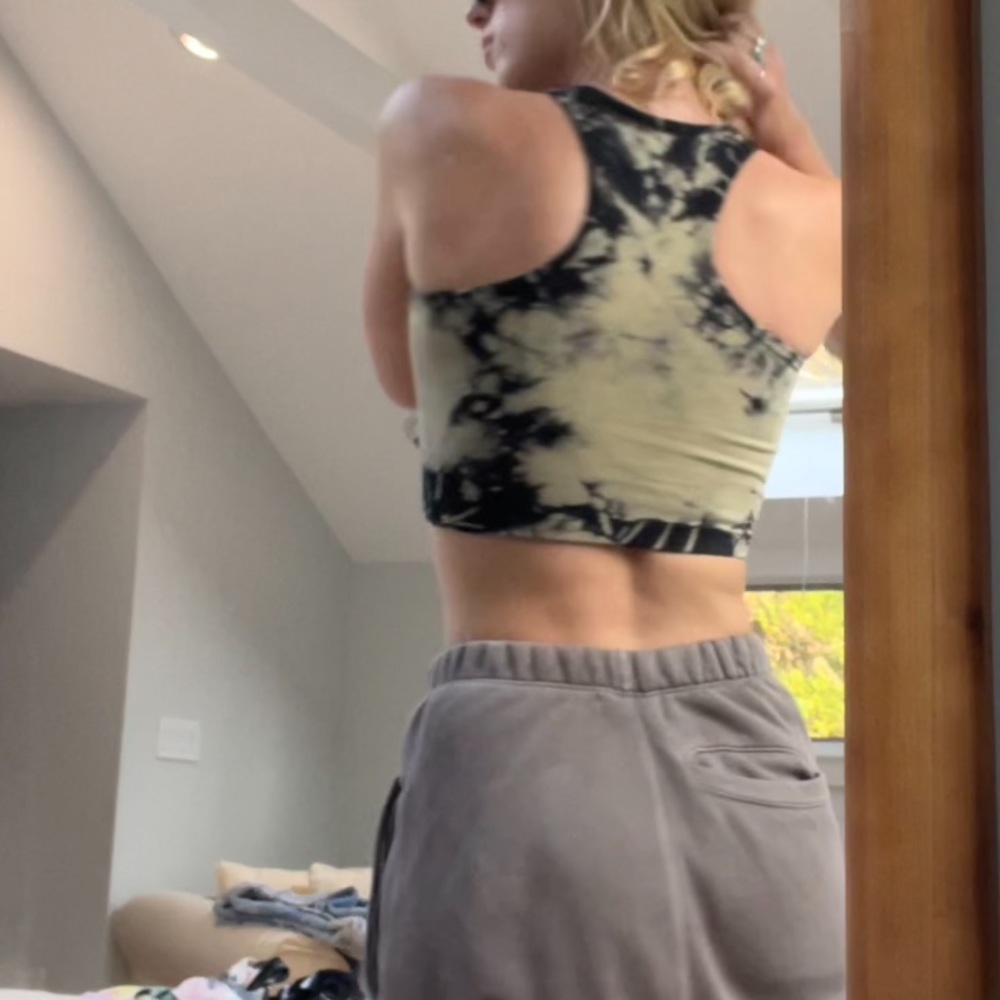 Electric and Rose hand dyed sports bra